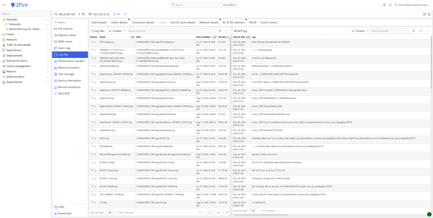 RemoteR – Log files