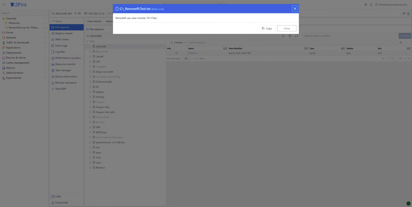 RemoteR – File explorer - view files