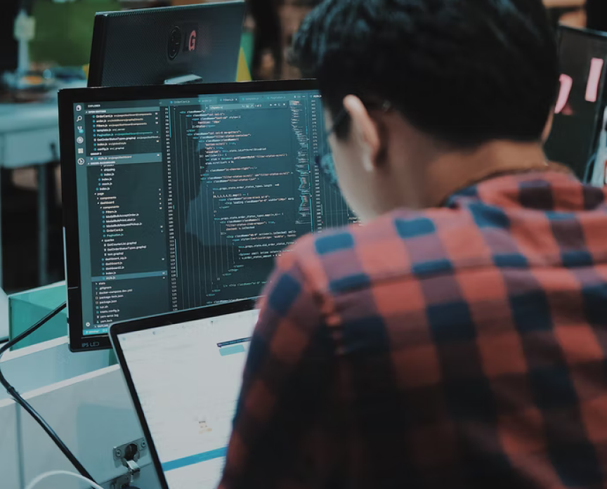 Person working at a computer