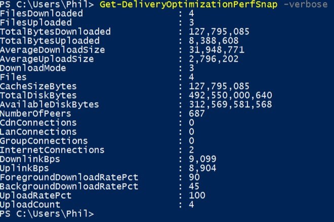 Delivery Optimization Powershell Cmdlets In Windows 10